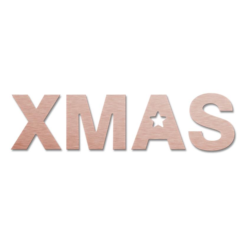 Scritta Alu-Dibond ramato – Xmas