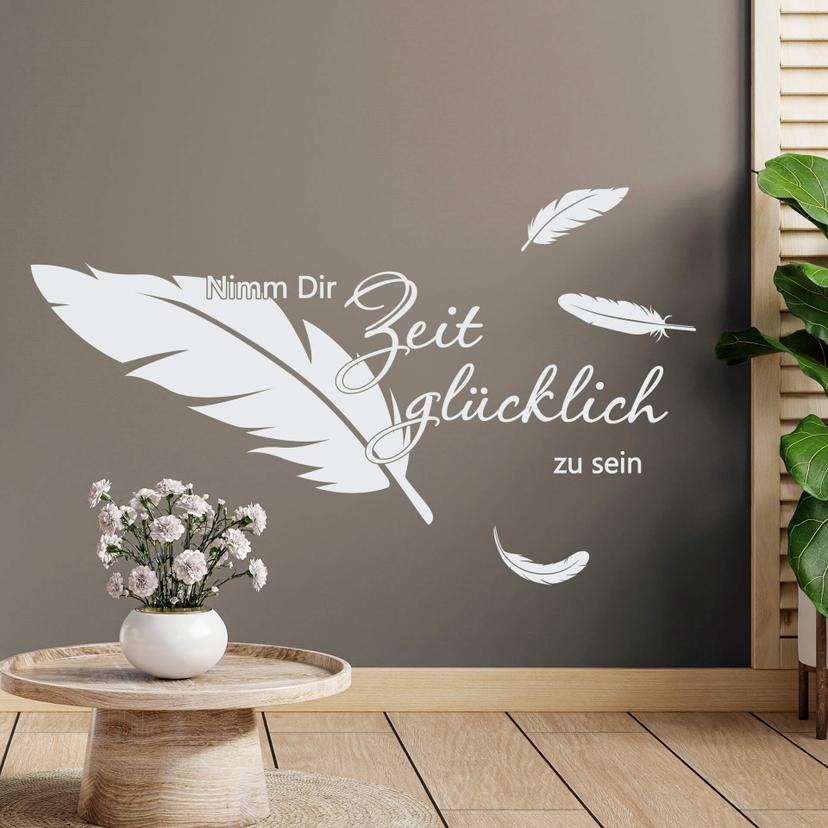 Wandtattoo Nimm dir Zeit glücklich zu sein