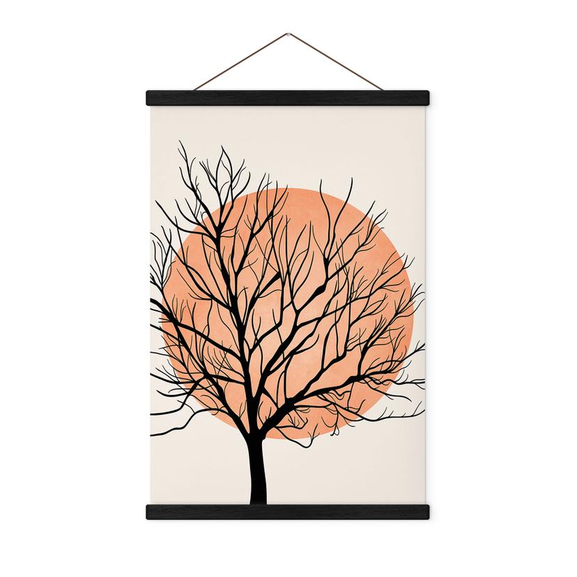 Póster de tela Sol color albaricoque - Kubistika