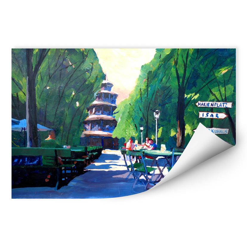 Zelfklevende Poster - Bleichner - Chinese Toren in Munchen