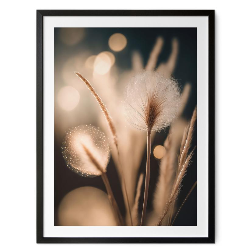 Plakat Boho-græsser i gyldent lys - Treechild