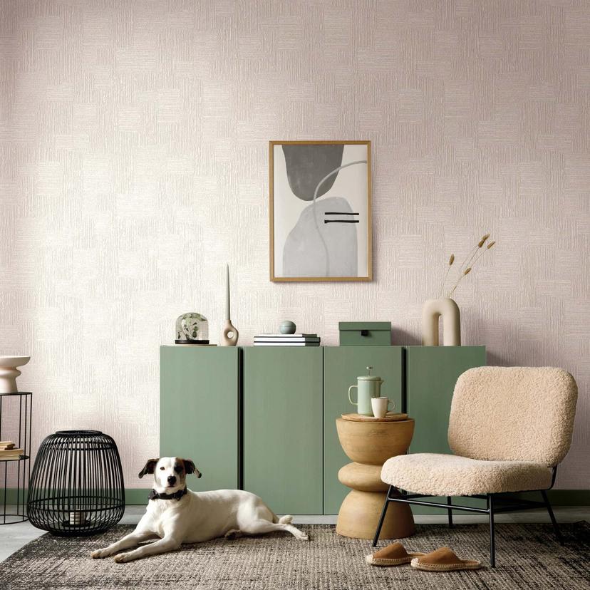 Ikke-vævet tapet Geometrisk, linjer striber Geometrisk i beige