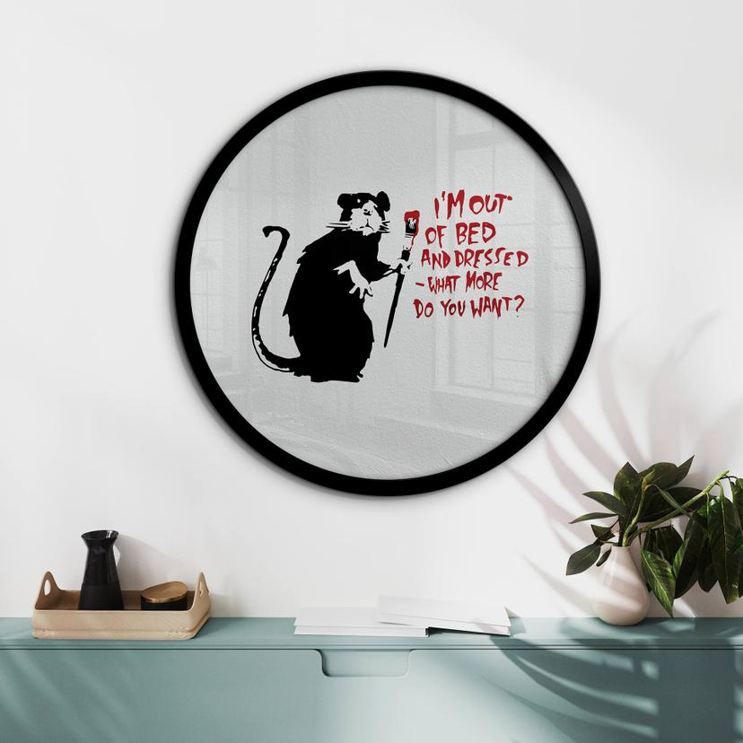 Poster Banksy - Out Of Bed - Rund