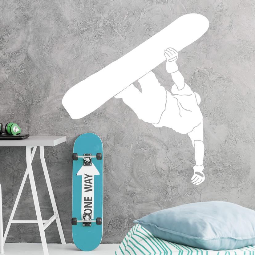 Muursticker Snowboarder 02