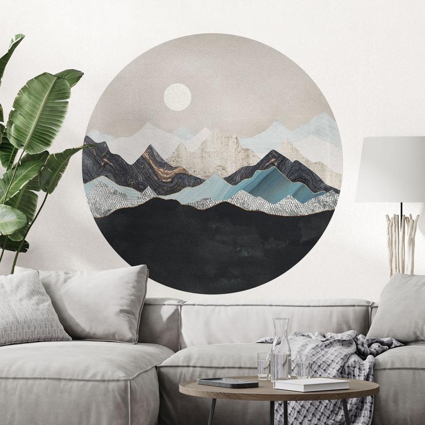 Wall Sticker Roligt bjerglandskab i skumringen - SpaceFrog Designs