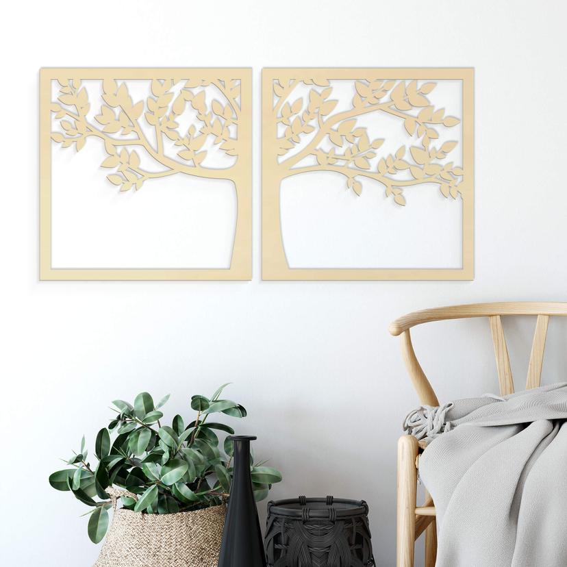 Arte en madera de álamo - Árbol magnífico (2 partes)