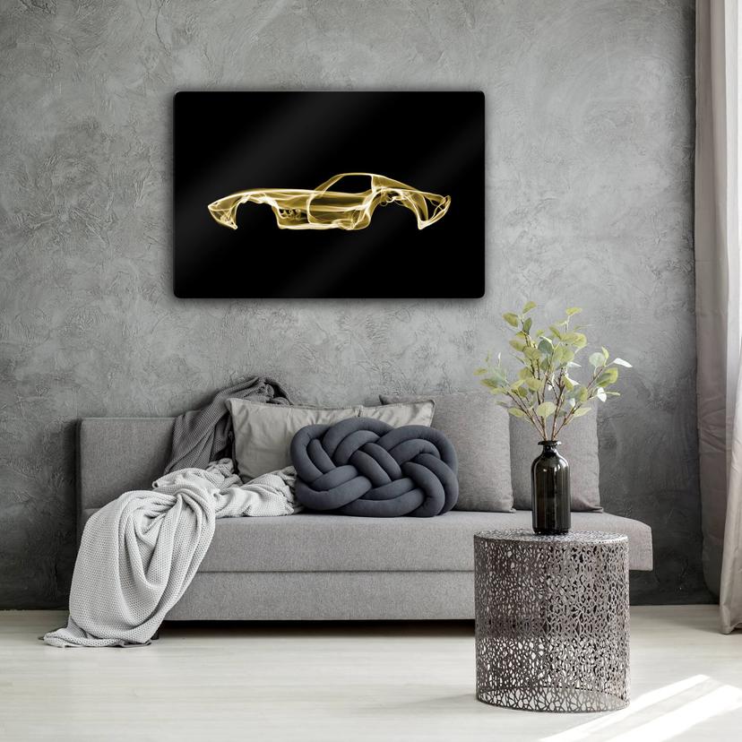 Stampa su vetro Mielu - Yellow car