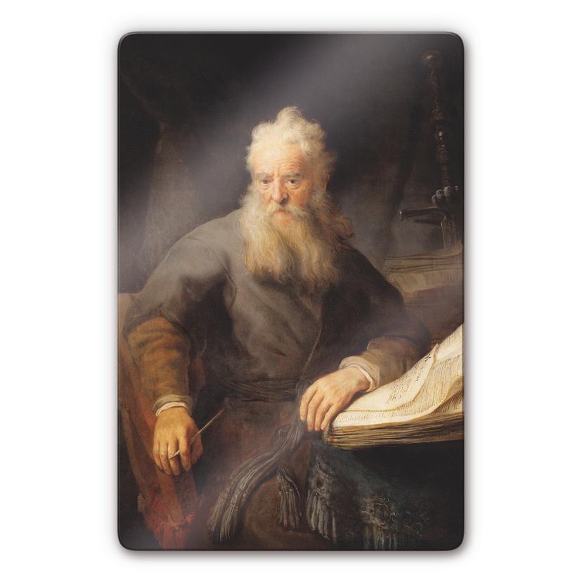 Tableau en verre - Rembrandt - Autoportrait en âpotre Paul