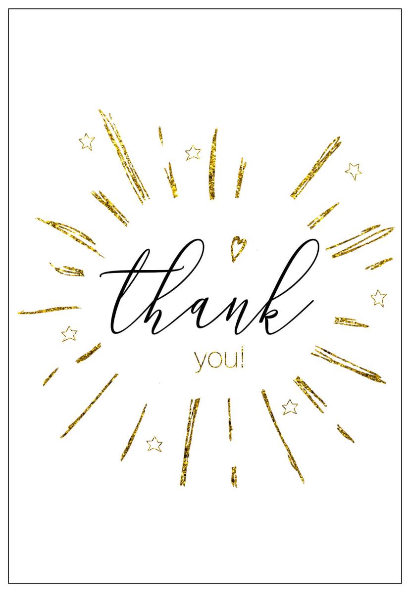 Gutschein Thank you gold