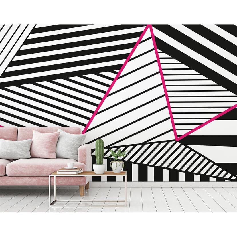 Architects Paper Papier peint photo Atelier 47 Stripes Marble rose