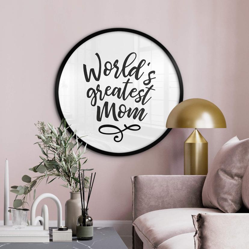 Plakat Verdens bedste mor - Rund
