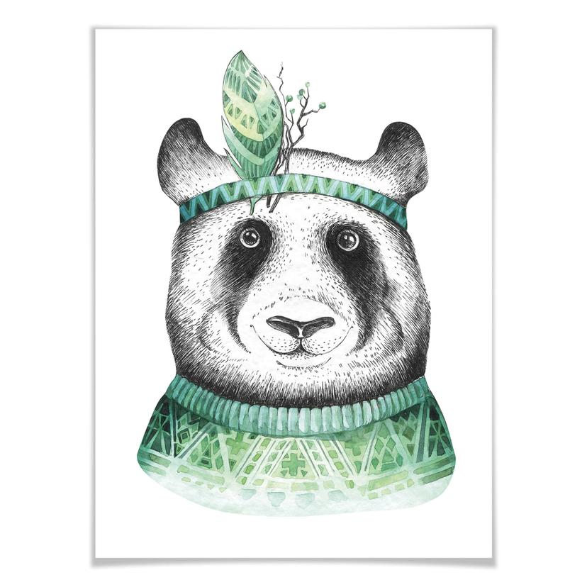 Affiche Kvilis - Panda hippie