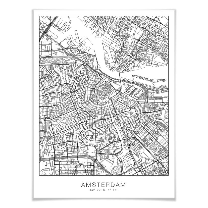 Poster Plan d'Amsterdam