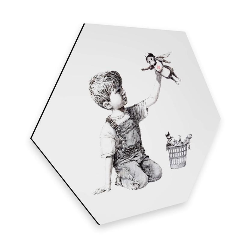 Hexagon - Alu-Dibond Banksy - Girl with the red balloon