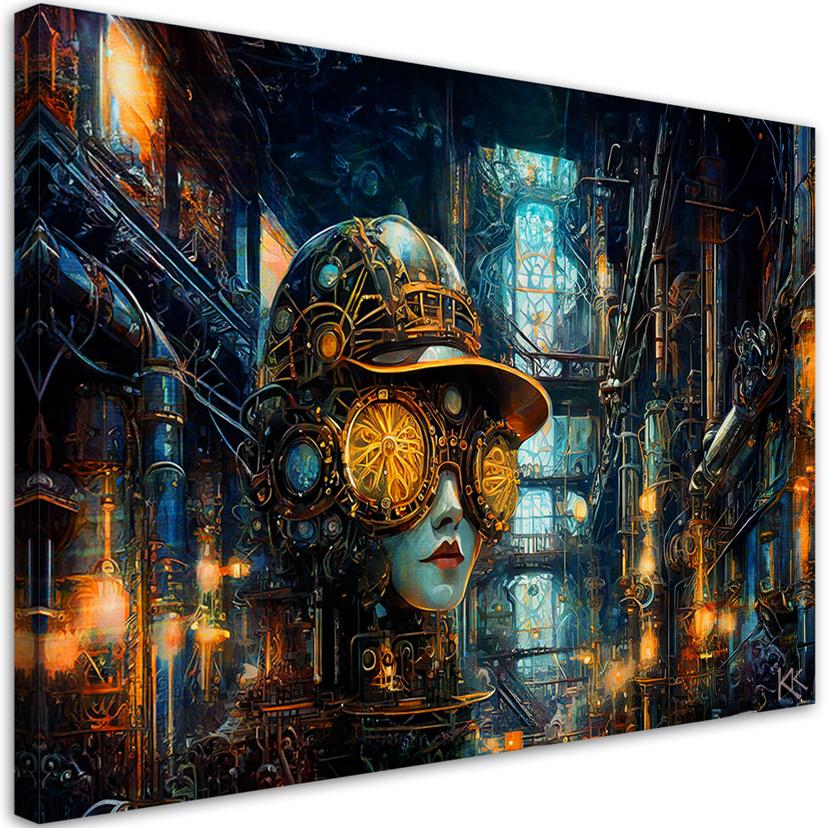 Canvasbillede, Kvindelig steampunk-abstraktion