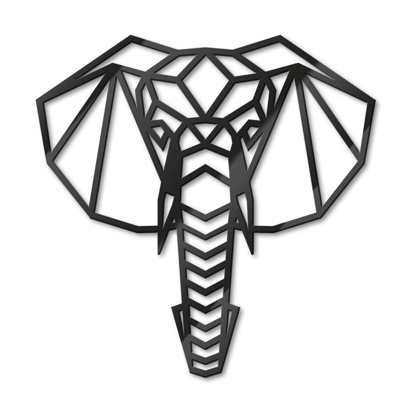 Decoro in acrilico origami Elefante