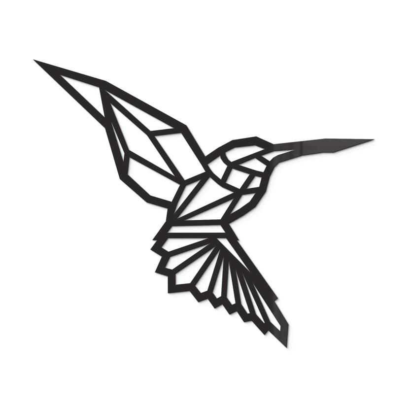 Decoro in acrilico origami Colibrì