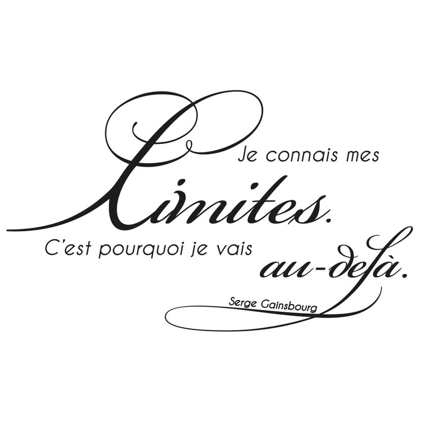 Adesivo murale - Je connais me limites...