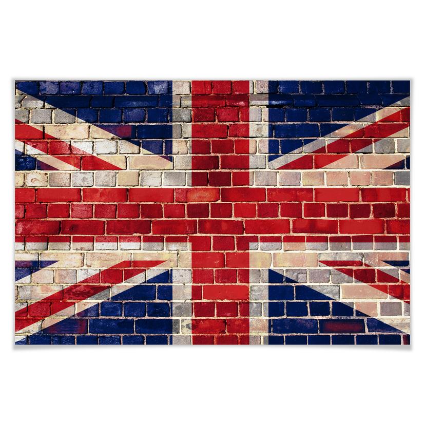 Poster Union Jack Muur