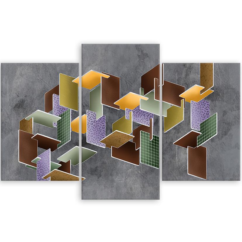 Stampa su tela in 3 parti, puzzle 3D