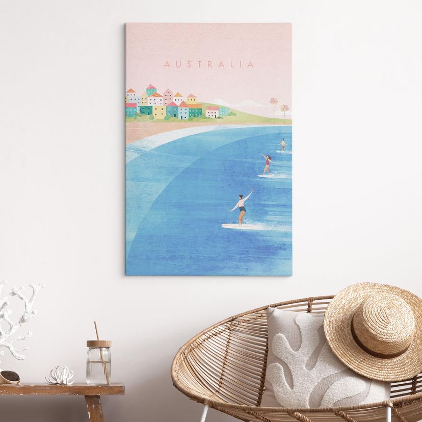 Stampa su tela Surf sulla costa dell'Australia - Rivers