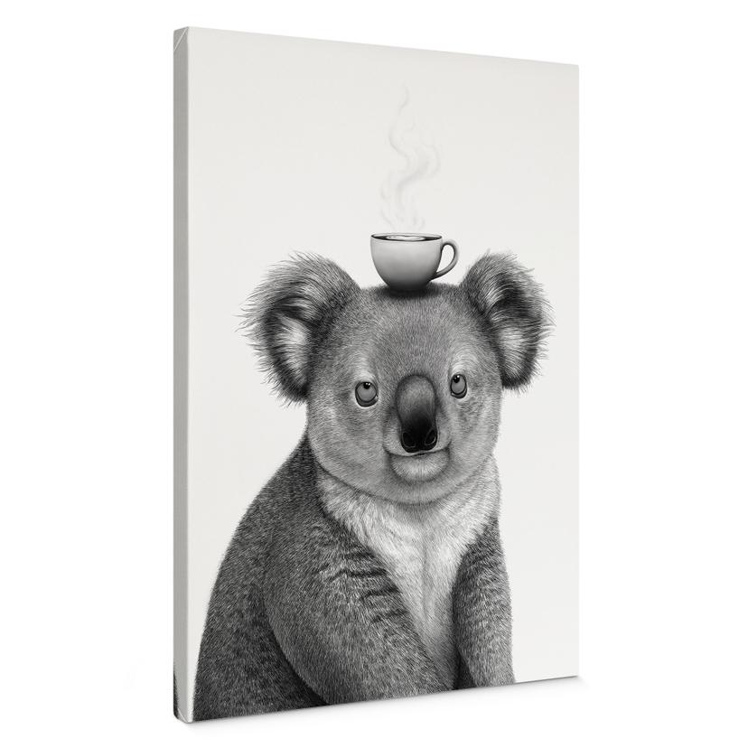 Canvastavla Koalabj med kaffe - Korenkova