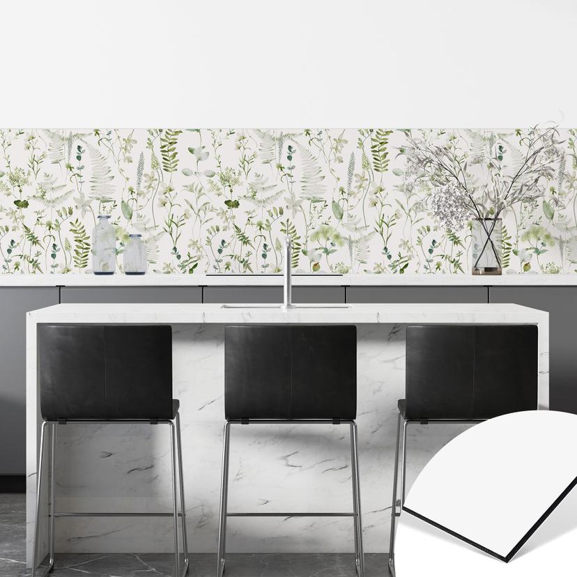 Køkken backsplash Urter og vilde blomster - UN Designs