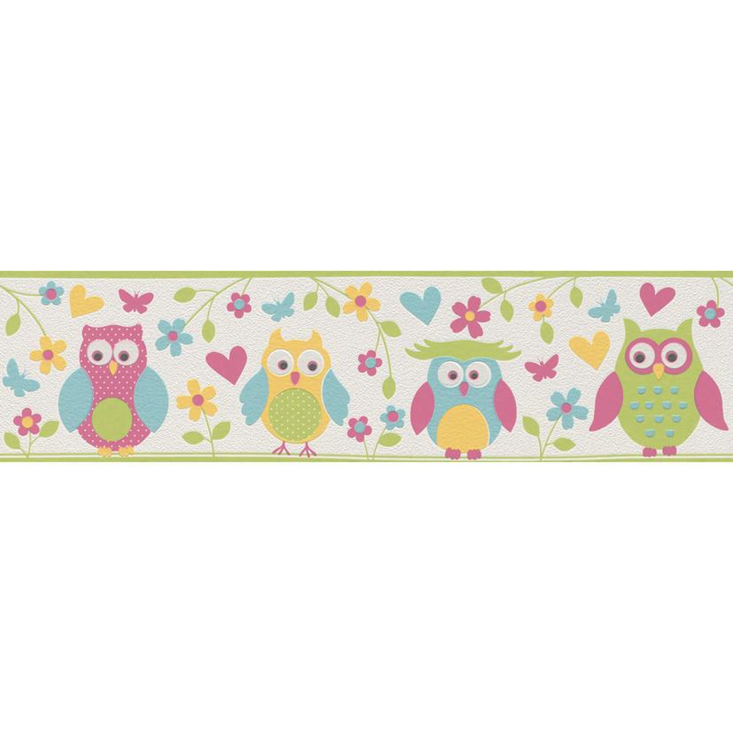 Bordo decorativo Rasch - Kids & Teens III Gufi