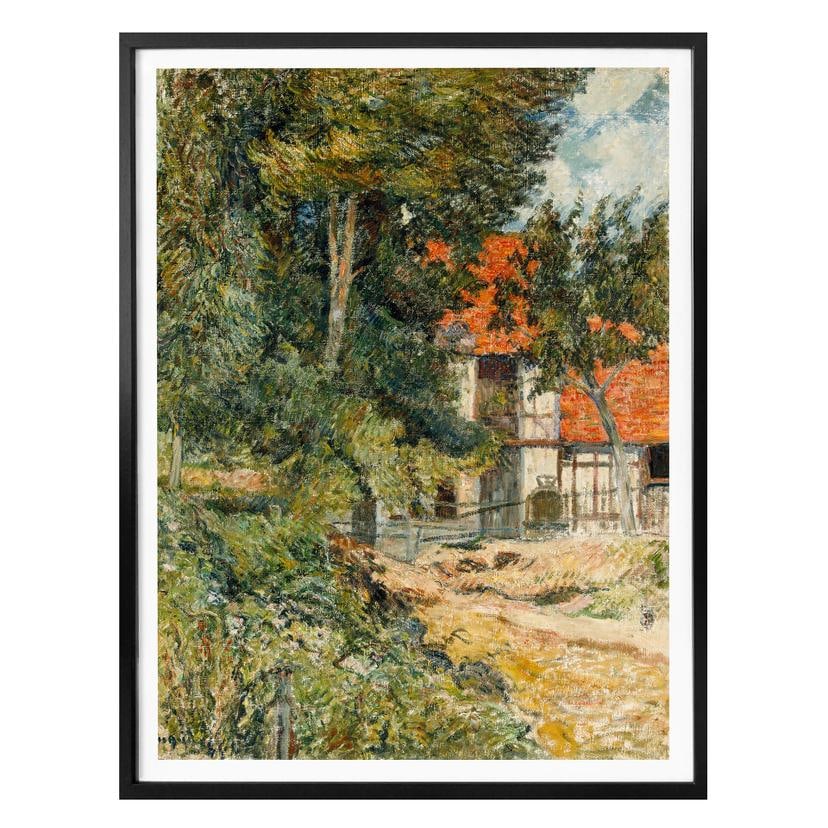 Plakat - Gauguin - Træhus i Normandiet