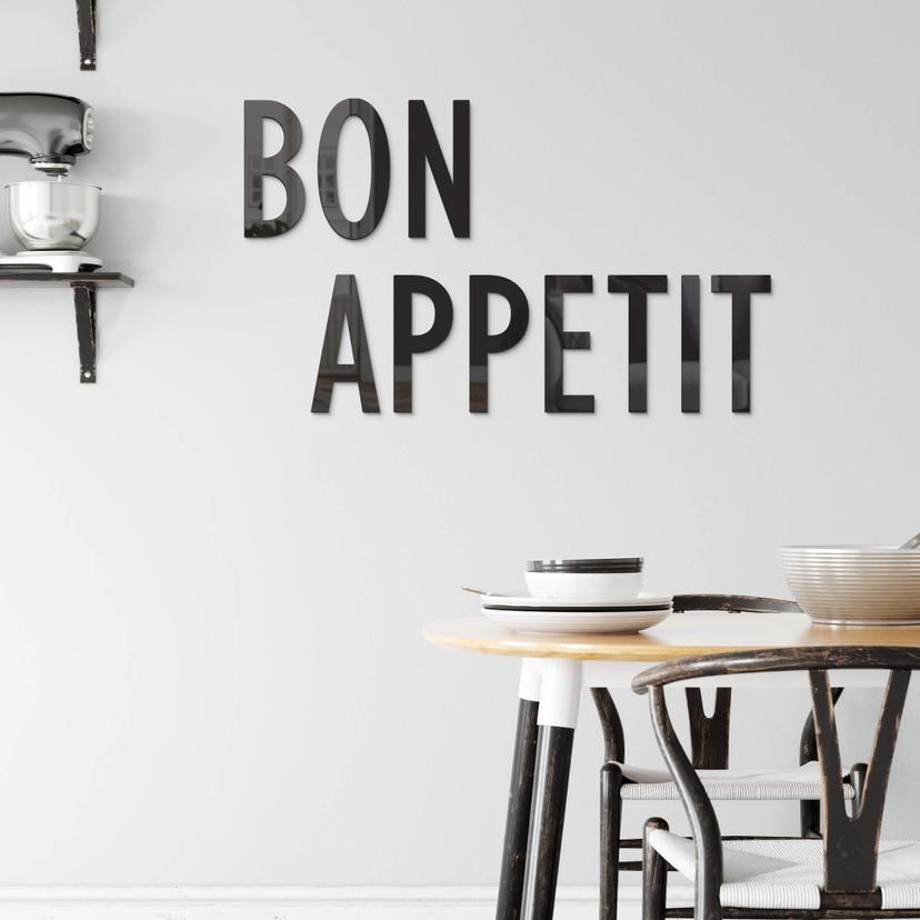 Akrylbogstaver - Bon Appetit