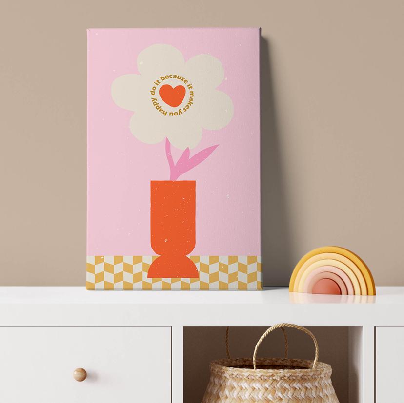 Tableau sur toile NKTN - Retro Blume: Do it because it makes you happy