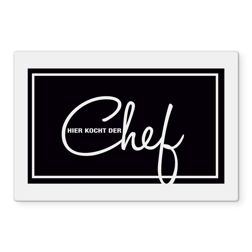 Pannello paraschizzi Hier kocht der Chef