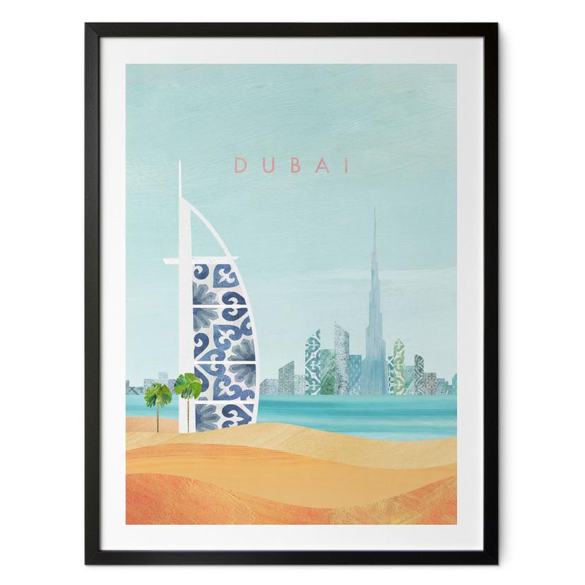 Póster Playa de Dubai - Burj Al Arab - Rivers