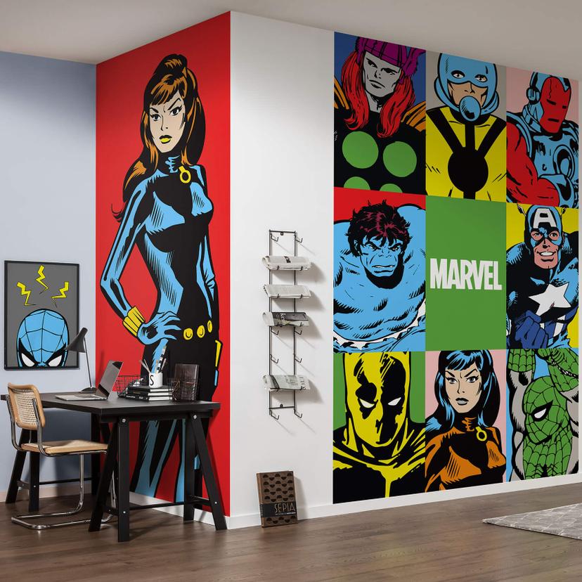 Non-woven tapet - Marvel PowerUp Widow - 100 x 250 cm