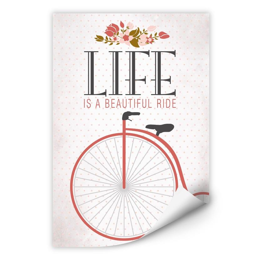 Muurprints Life is a beautiful Ride
