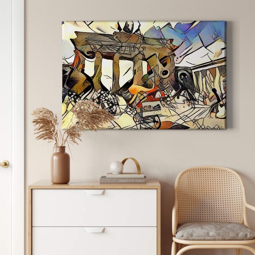 Tableau sur toile  Zamart - La rencontre de Kandinsky et de Berlin Brandebourg