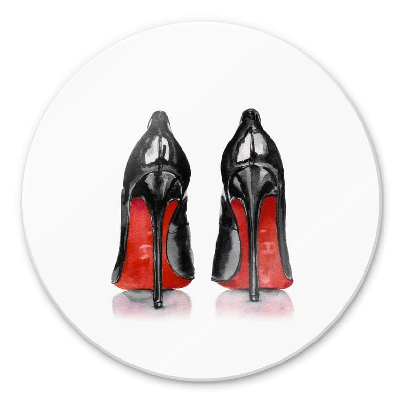 Tableau en verre - Talon aiguille - Rond