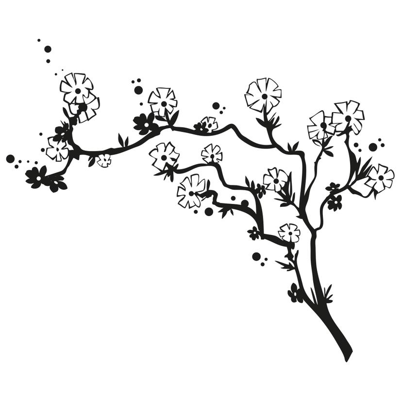 Sticker mural - Laurier-rose