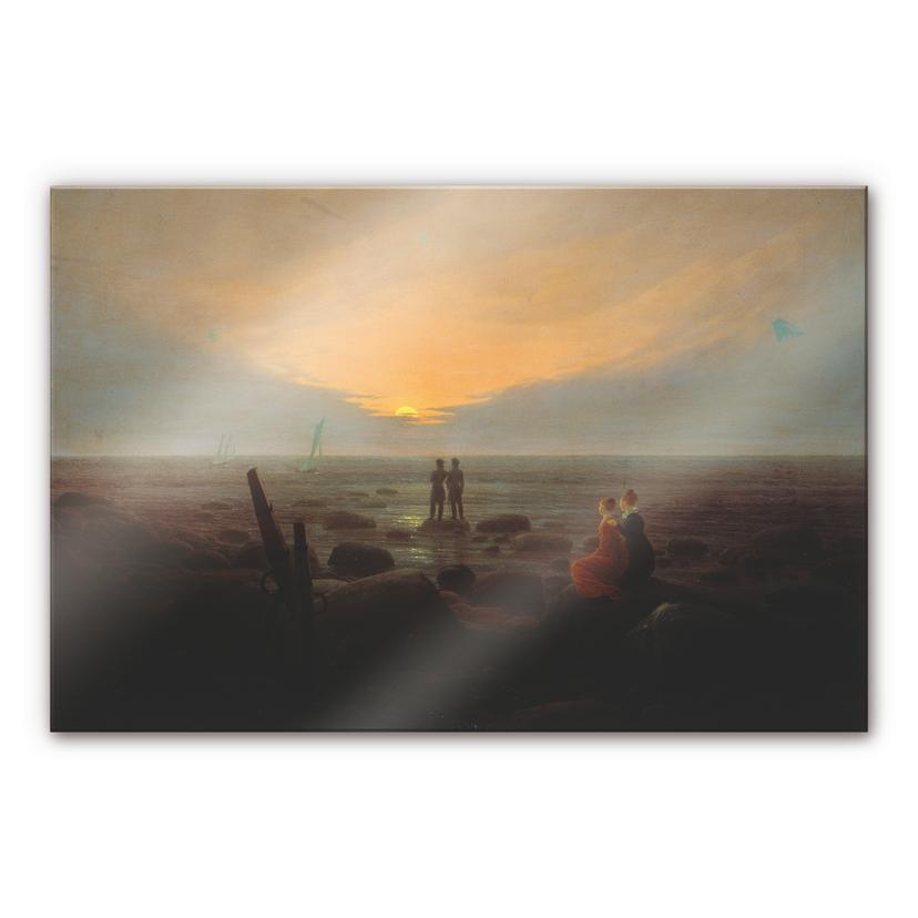 Akrylbillede Friedrich - Måneopgang over havet