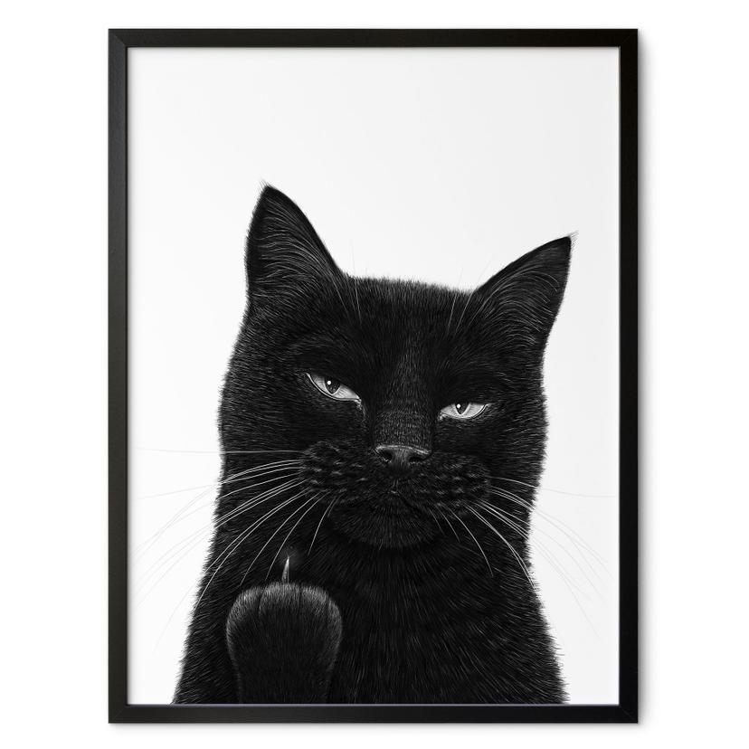 Poster Chat noir effronté - Korenkova