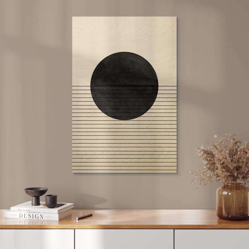 Stampa su legno Lo studio Miuus - Cerchio e linee