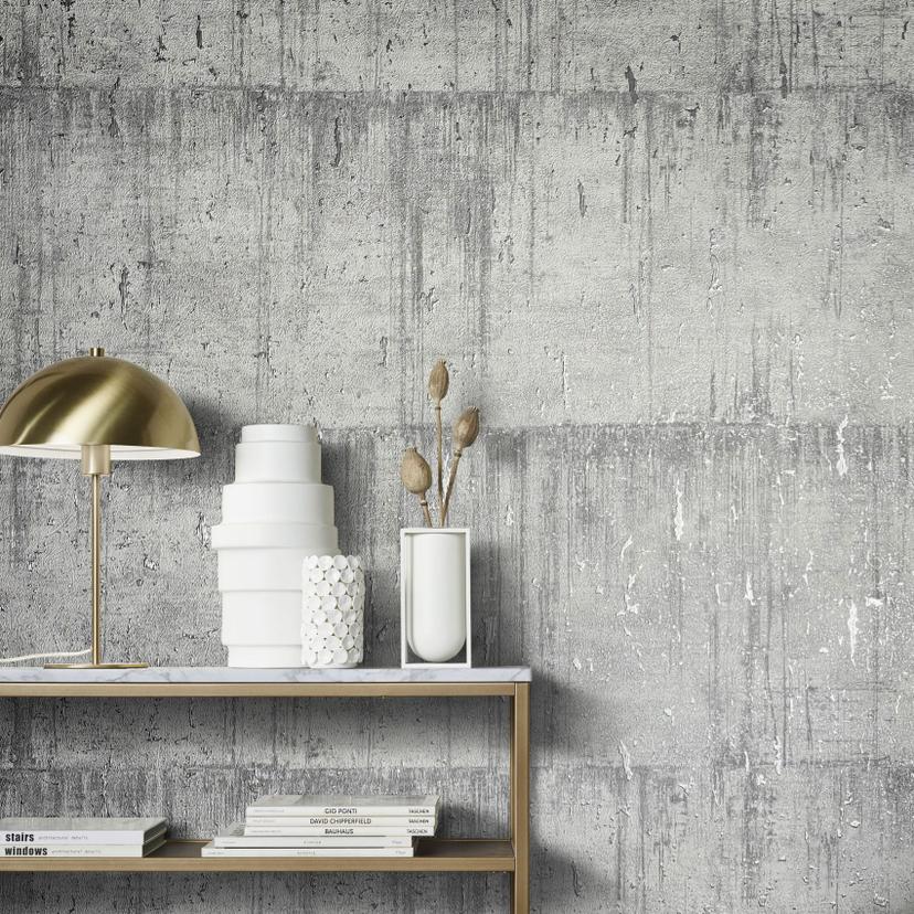 tekstureret tapet, fleece tapet Natural Opulence grå