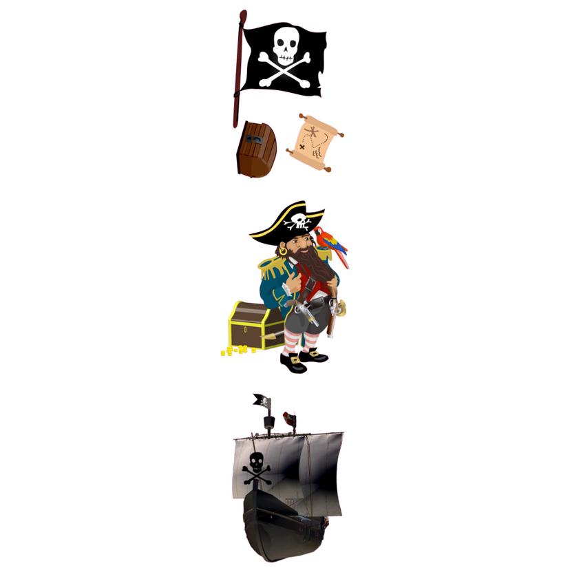 Adesivo murale - Completo pirateria
