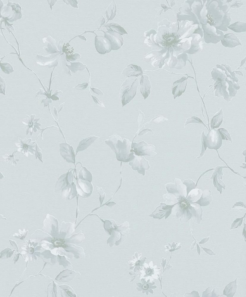 Vliestapete Blumen Floral Klassisch, Natur in Weiß
