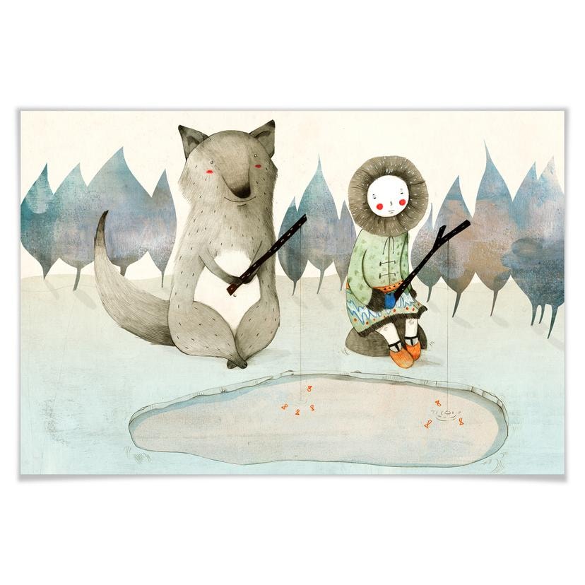 Poster - Loske - La petite fille inuit et le loup