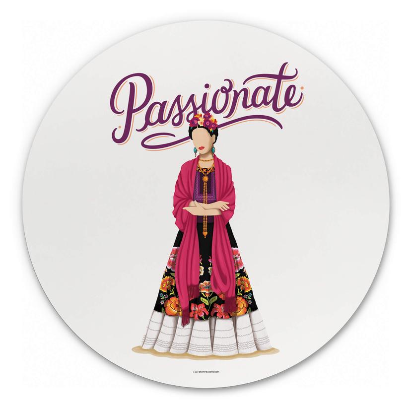 Tableau sur alu-Dibond rond Tohmé - Frida Kahlo