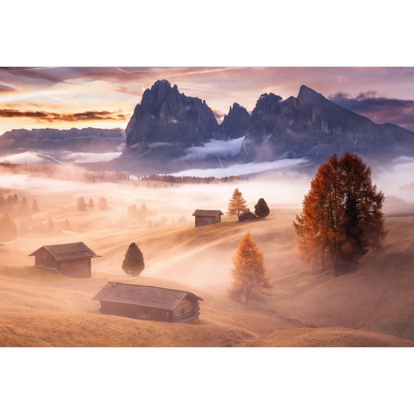 Nebbia d'autunno sulle Alpi | Fotomurale paesaggio - Selagea