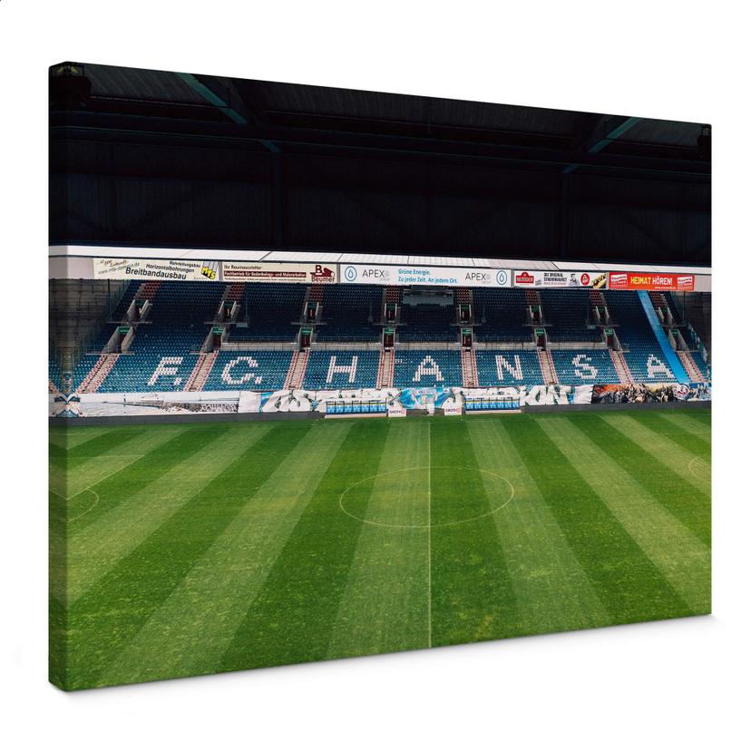 Tableau sur toile Tribune du stade FC Hansa Rostock - 60x40 cm