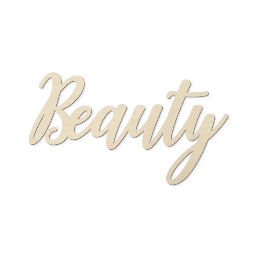 Lettres décoratives en bois - Beauty - Placage peuplier