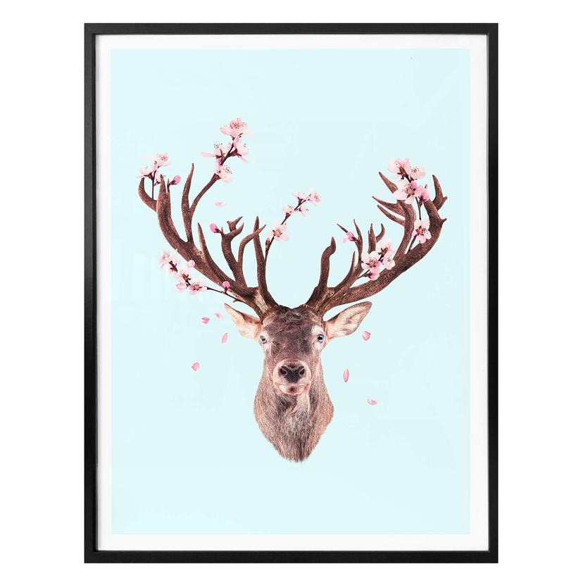Póster Suelto - Ciervo en flor